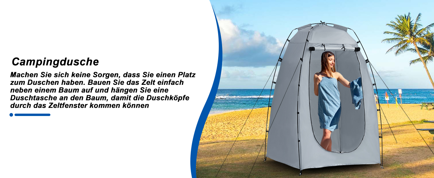 CLIPOP Намет Pop-Up, водонепроникний, легкий, одношаровий, для весняного кемпінгу, простий у встановленні – для пляжу, походів, фестивалів, відпочинку на природі (Сірий)