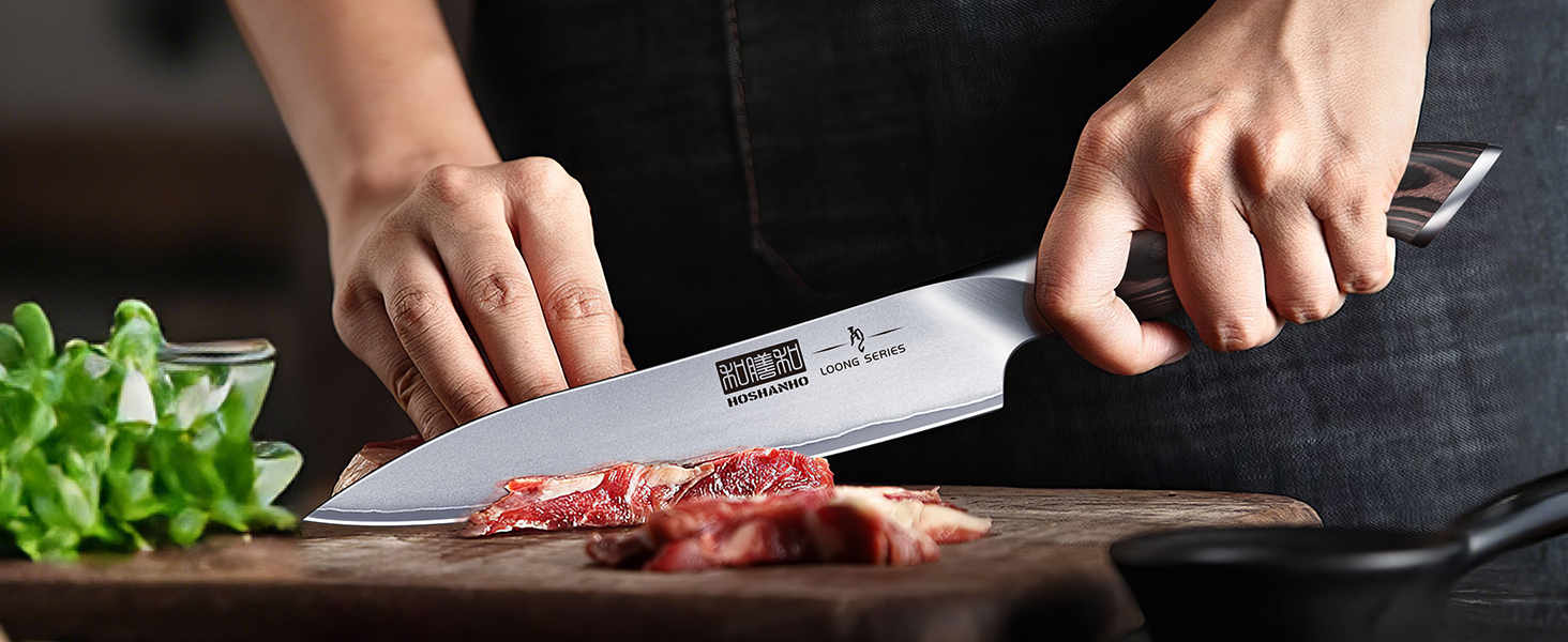Набір кухонних ножів HOSHANHO: 5 штук, професійні, з нержавіючої сталі, для шеф-кухаря, ергономічні, у подарунковій коробці