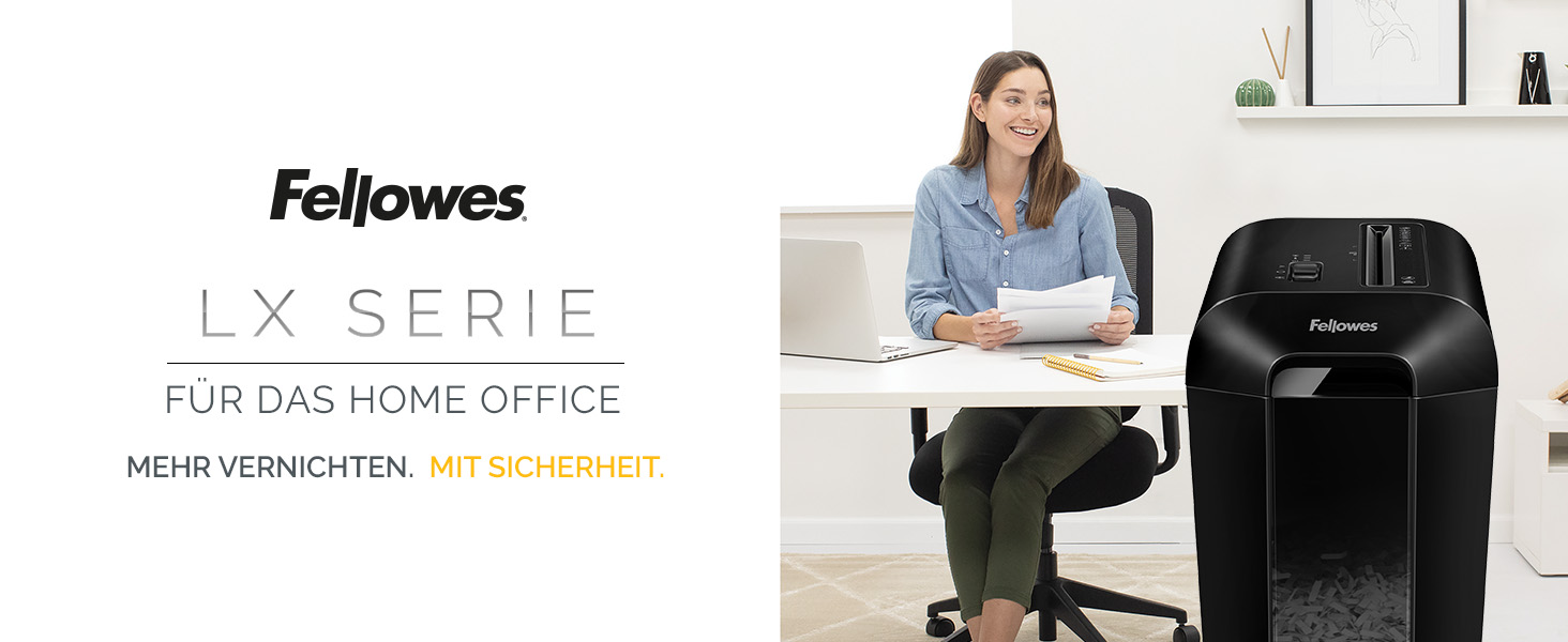 Fellowes Шредер для паперу Powershred LX70 з вибірковим різанням, 18 л кошик, захист від несанкціонованого доступу, 4x40 мм, чорний