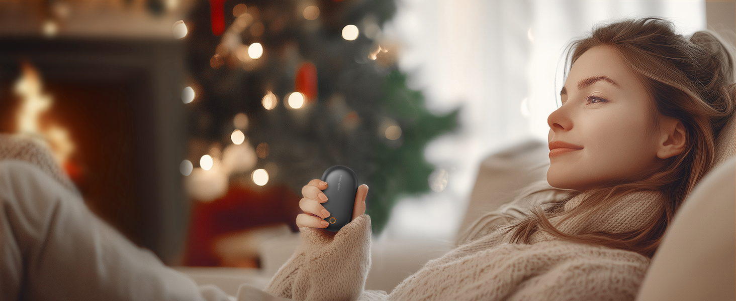 Електричні грілки для рук 2 шт. 5000 mAh, роздільні, з магнітом, швидкий нагрів, багаторазові з шнурком, ультракомпактні для активного відпочинку взимку