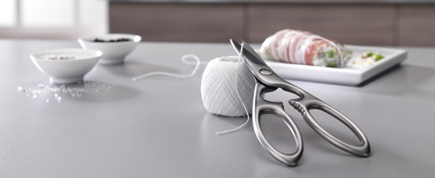 Ножиці кухонні ZWILLING Twin L багатоцільові, 23 см, нержавіюча сталь/пластик, чорні (Виготовлено в Німеччині)