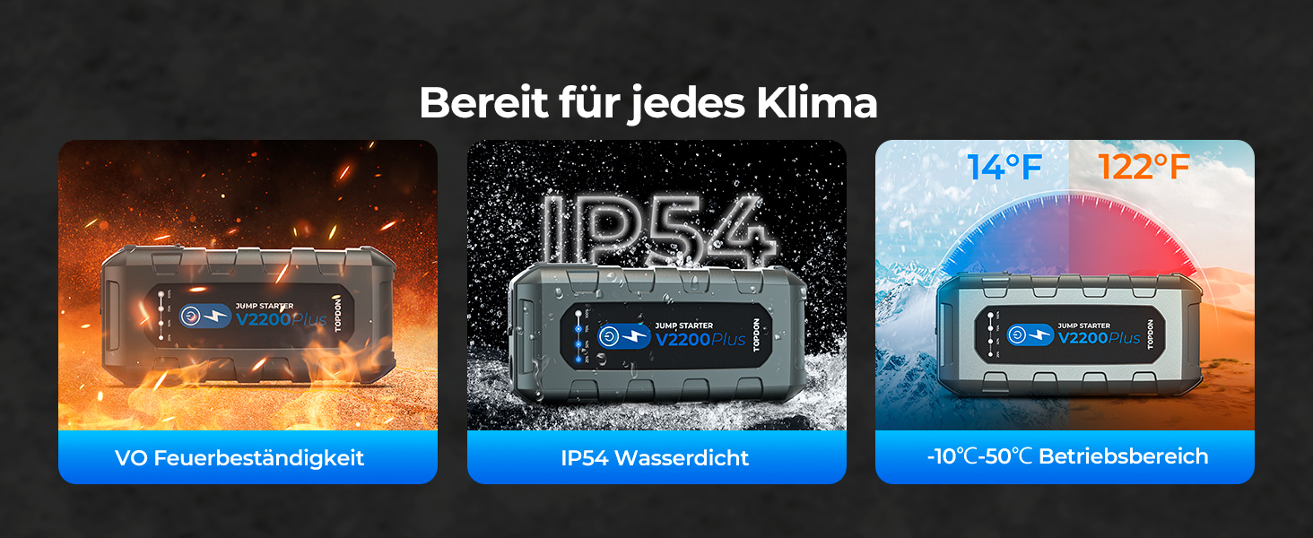 TOPDON JS3000 Powerbank для запуску двигуна, 12V, 24000mAh, 2200A, для бензинових (9.0L) та дизельних (7.0L) двигунів, з EVA-чохлом