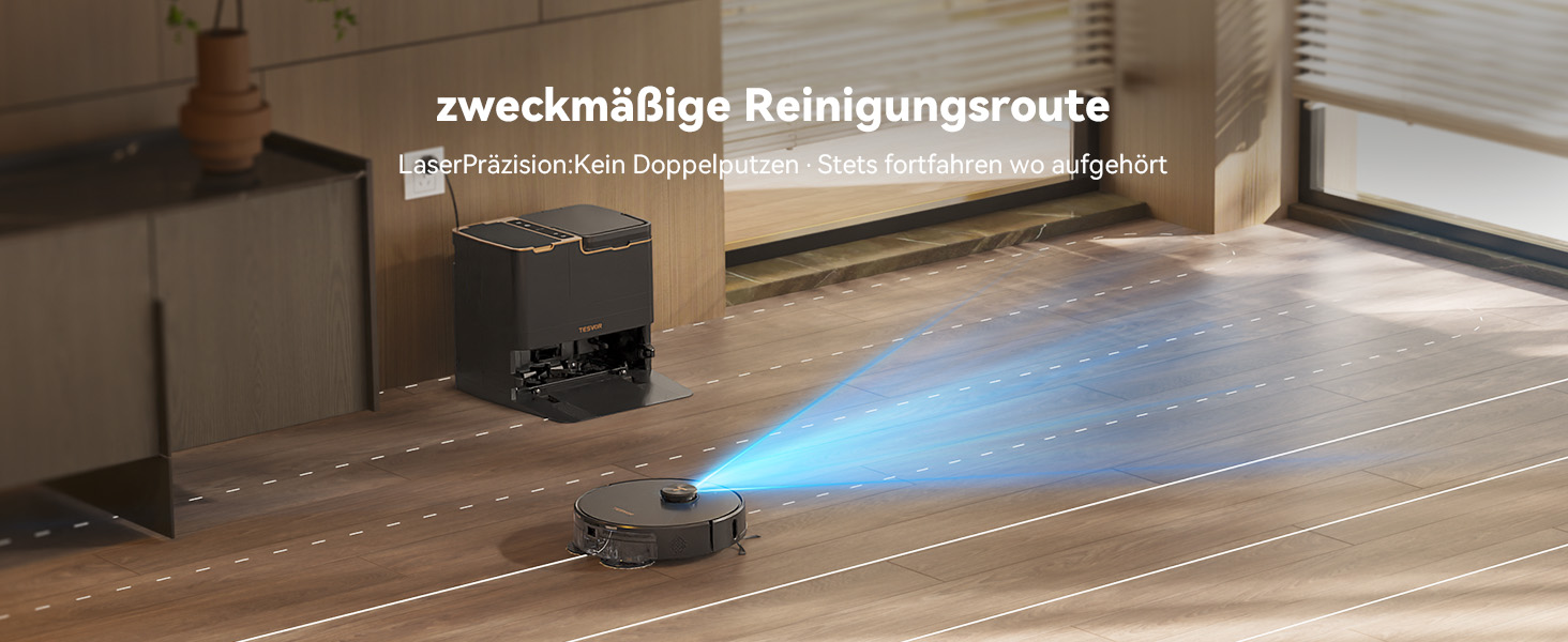 Робот-пилосос Tesvor S8 Pro з функцією миття - 8000Pa, 3в1, LiDAR-навігація, 240 хв роботи, керування через додаток/Alexa, для шерсті тварин, килимів та твердих підлог