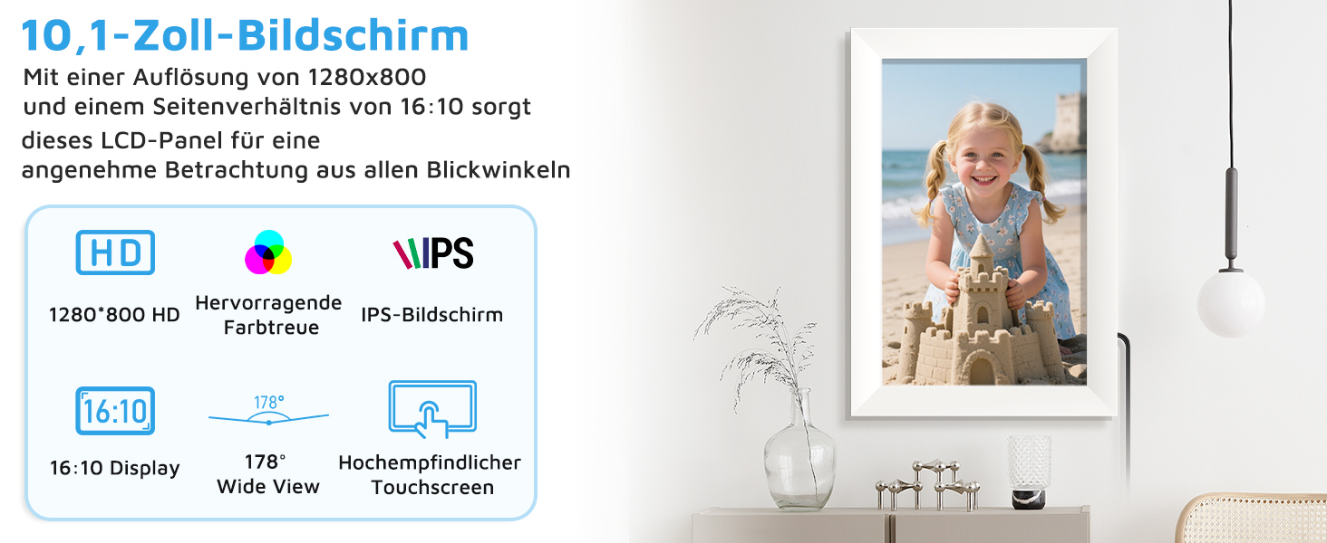 Цифровий фоторамка Hesmor 15.6