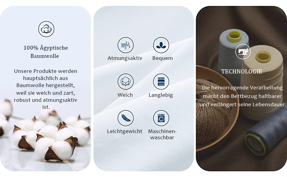 Бетлічна постільна білизна Baumwolle з бавовни 200x220 см Бежева, Кремова, Таупе (2 шт. наволочки 80x80 см)