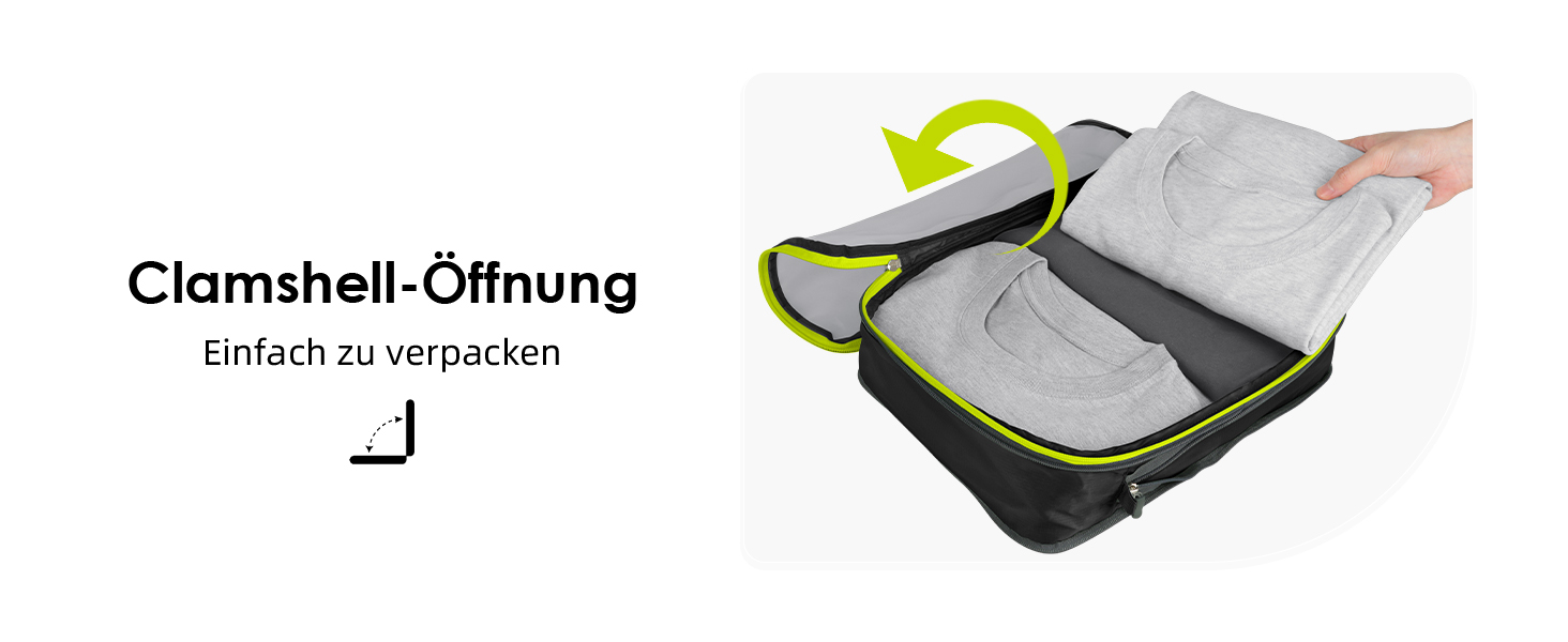 Набір органайзерів для подорожей Cipway: компресійні сумки для одягу та рюкзака, легкі сітчасті пакувальні куби (6 шт), чорний