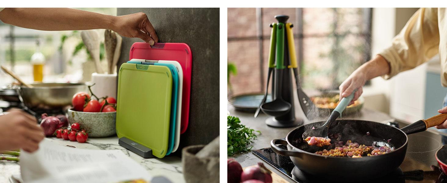 Організатор для ножів та столових приборів Joseph Joseph Duo для кухонної раковини, сірий пластик