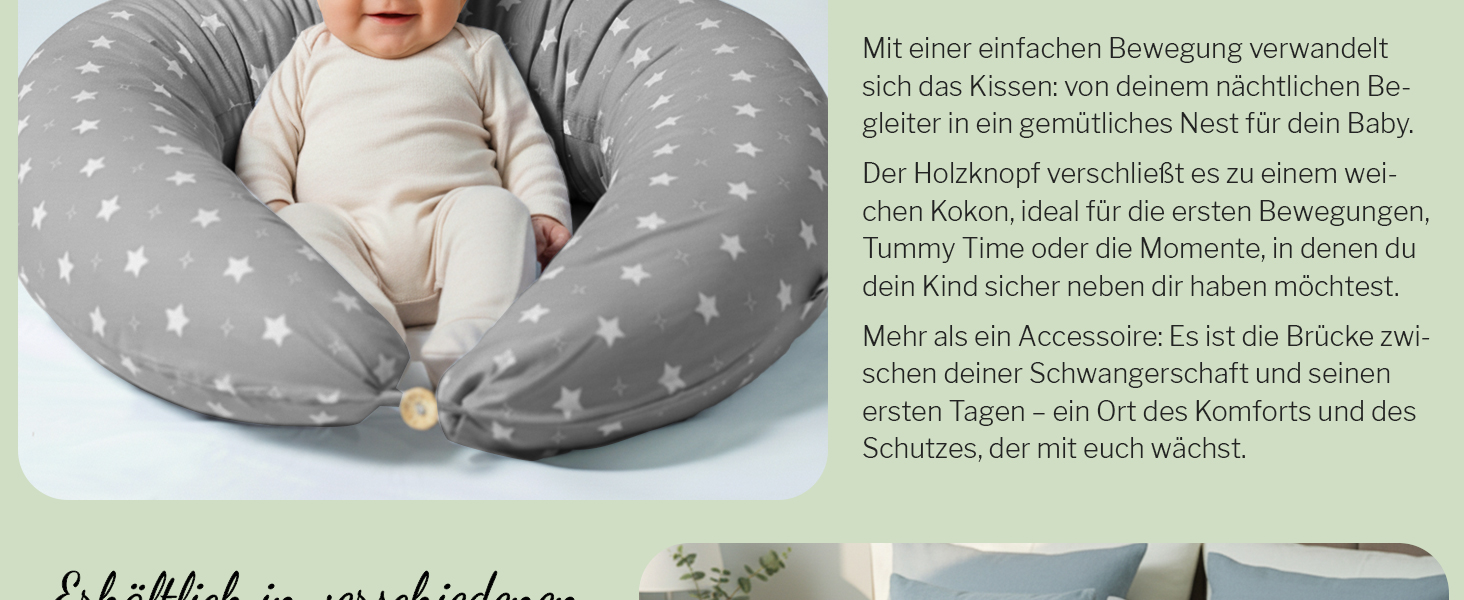 Підтримка для вагітних Stillkissen XXL 200x70 см. Подушка для годування та сну, бамбук, ергономічна, для вагітних та годуючих, з бавовняним чохлом, 100% бавовна, багатофункціональна