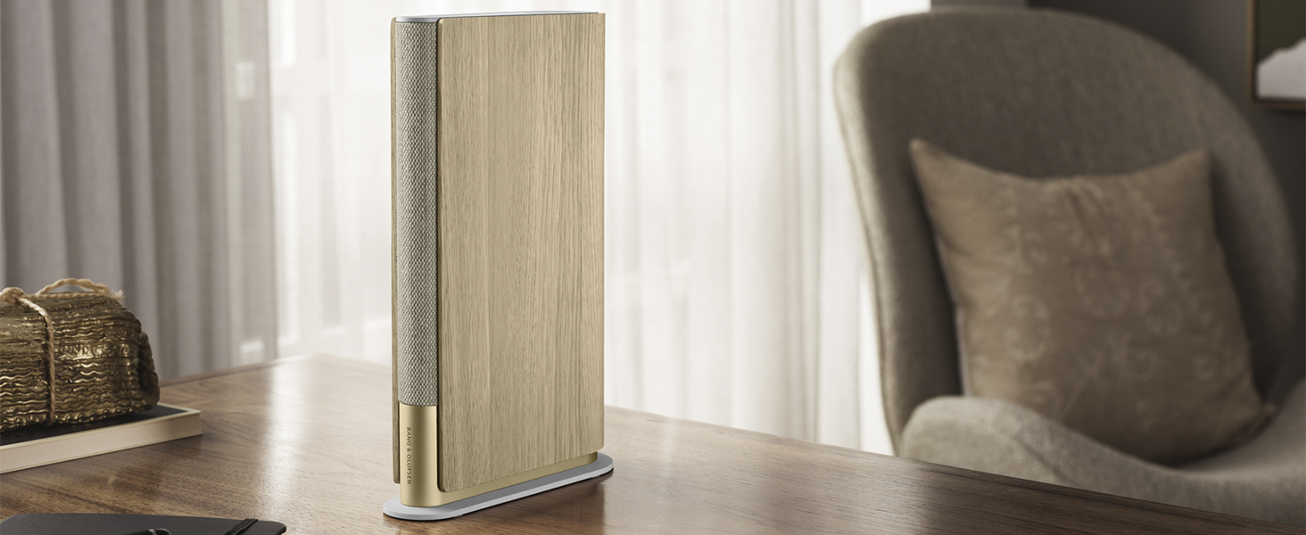 Bang & Olufsen Beosound Emerge: Бездротовий Bluetooth-динамік для дому, Золотий колір, Преміум-якість звуку