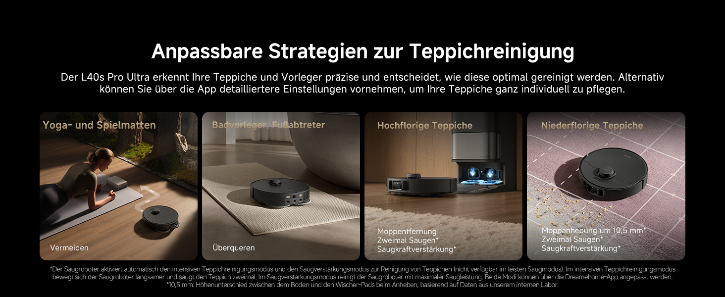 Робот-пилосос Dreame L10s Ultra Gen 2 з миючою функцією, технологією MopExtend™ RoboSwing, потужністю 10000 Па Vormax™, режим для тварин, автоматична база, різноманітне прибирання килимів