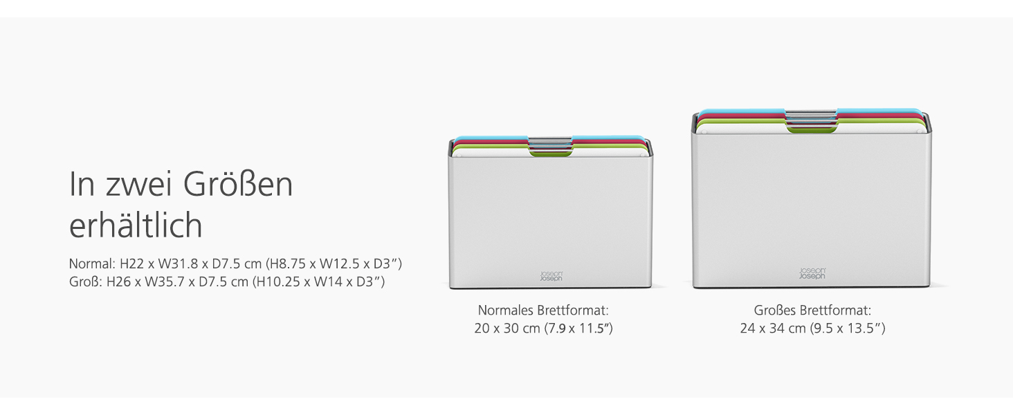 Набір дерев'яних обробних дощок Joseph Joseph Folio, 4 шт., великий, блакитний/сріблястий, 35.7 x 26.2 см