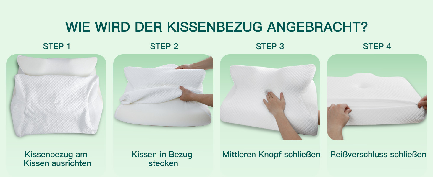 Подушка для шиї з піни Memory Foam 2-в-1, ергономічна, 60x40x12/14 см, біла - для спини, боку та живота