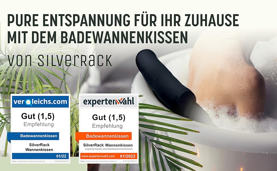 Підголовник для ванни SilverRack MEDIUM-WEICH [Темно-Сірий 4D] з присосками - ергономічна подушка для ванни