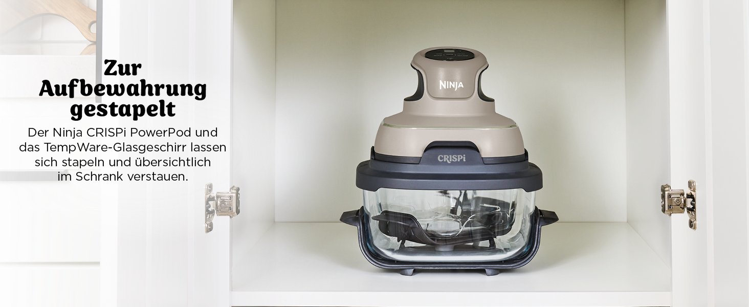 Ninja CRISPi Airfryer - фритюрниця без олії, 3.8 л, 4-в-1, 1700 В, FN101EUSTGD (Stone)