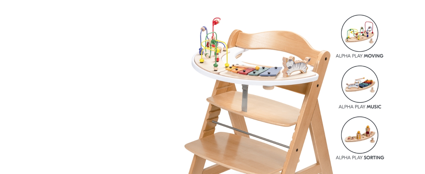 Дитячий стільчик Hauck Alpha Move Newborn Set - регульований, з підставкою для новонароджених та піднос