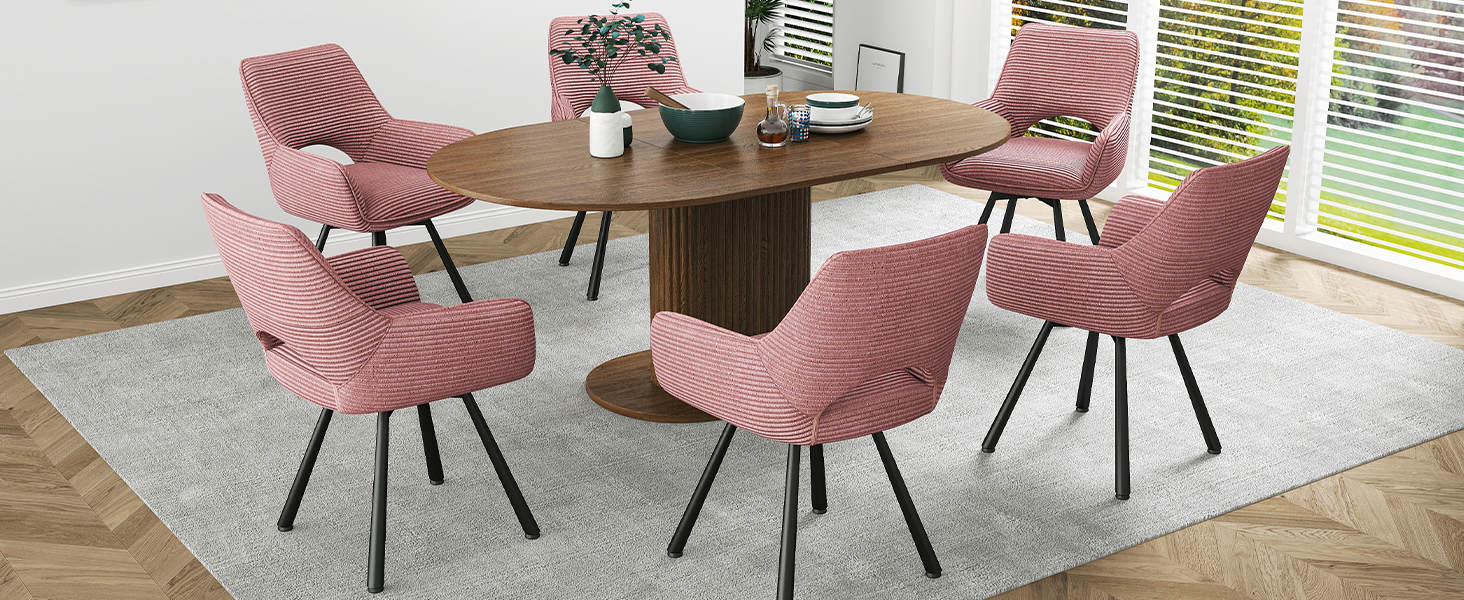 Набір обідніх стільців 4 шт. з поворотним механізмом 360°, стільці з підлокітниками на металевих ніжках, підходять для обідньої кімнати, м'які стільці з велюру, бежевого кольору