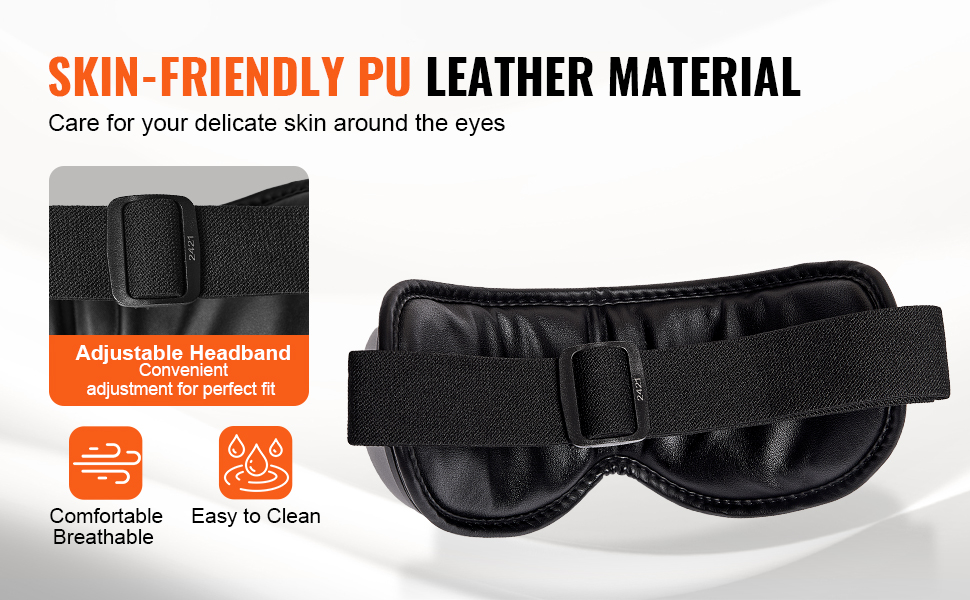 Масажер для очей VEVOR з гарячою компресою, 5 режимів, Bluetooth-музика, 180° складна маска для догляду за очима, сірий