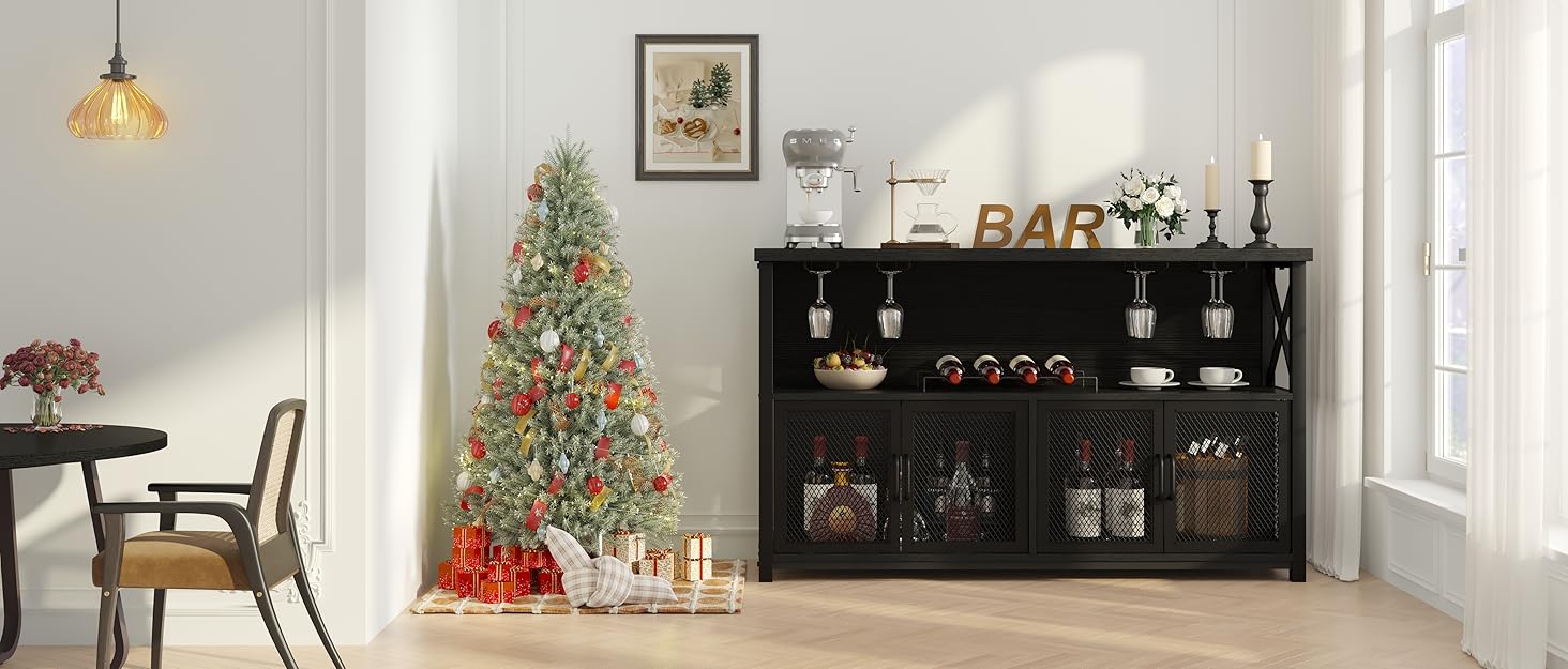 Стелаж LVB з 6 полицями для вітальні, офісу, кухні. Стелаж-стінка з дерева, горіх, 180 см