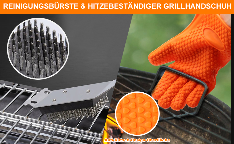 Набір гриля з нержавіючої сталі на 28 предметів з кейсом - аксесуари для гриля, кемпінгу, подарунок для чоловіків