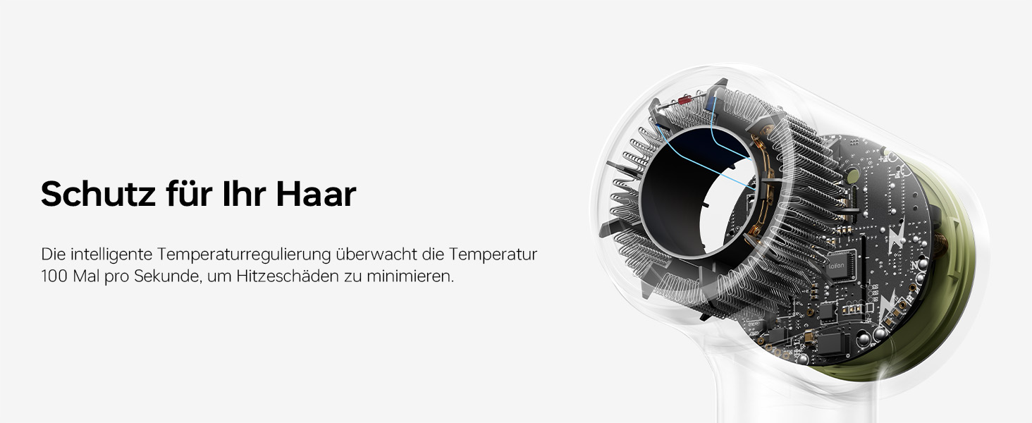 Компактний фен для волосся Laifen Mini з безщітковим двигуном (110 000 об/хв) та іонізацією, швидке сушіння, низький рівень шуму, колір зелений