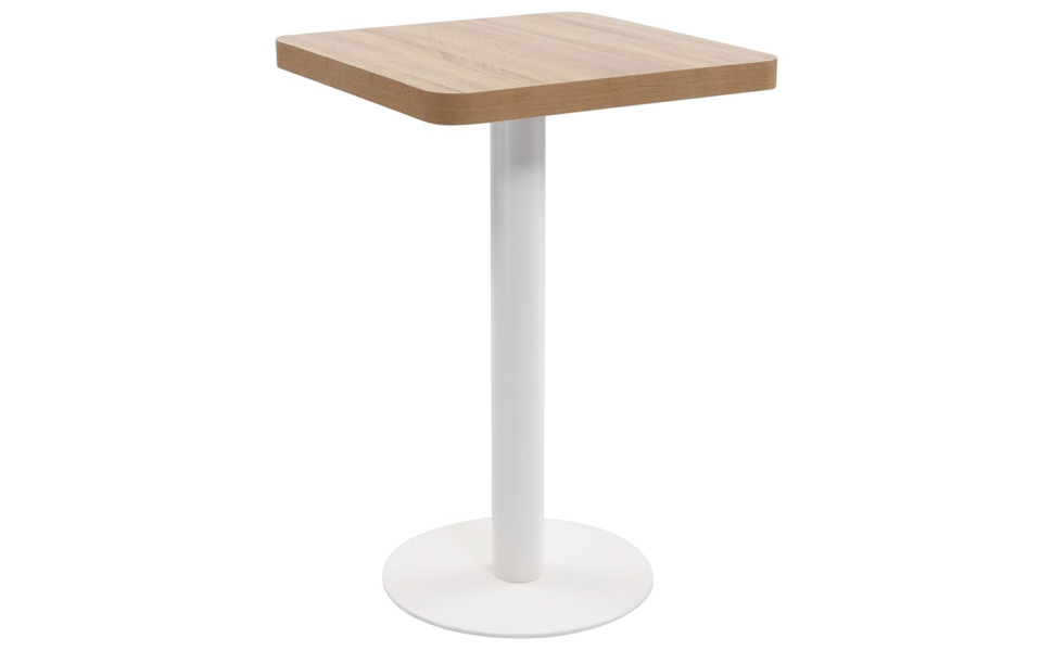 Барний стіл для 2 осіб VidaXL, 60x60 см, MDF, темно-коричневий та чорний