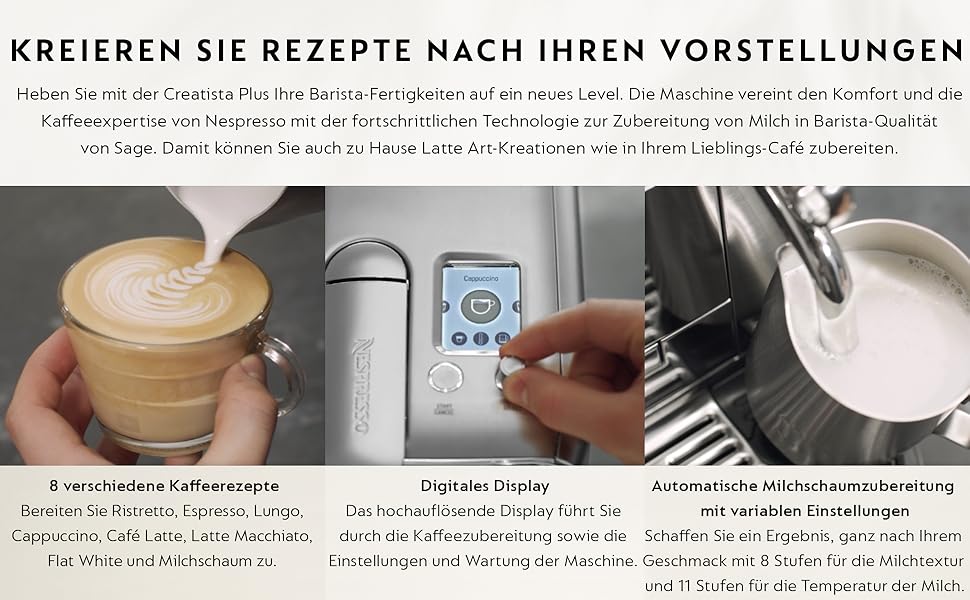 Кавомашина капсульна Nespresso Creatista Plus SNE800 від Sage, матова чорна