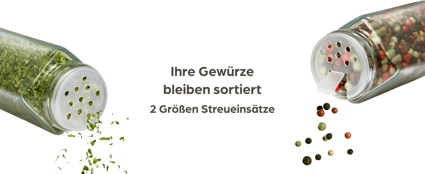 Набір баночок для спецій Praknu (24 шт.) з бамбуковими кришками FSC® - Організатор спецій з дозатором, 120 мл, з етикетками та щіткою для чищення, ложкою