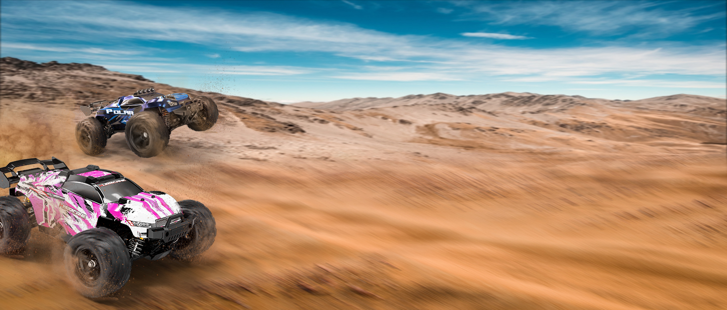 Радіокерований позашляховик Monster Truck 1:14 2.4GHz 4WD 40 км/год з 2 акумуляторами та комплектом шин для дітей та дорослих