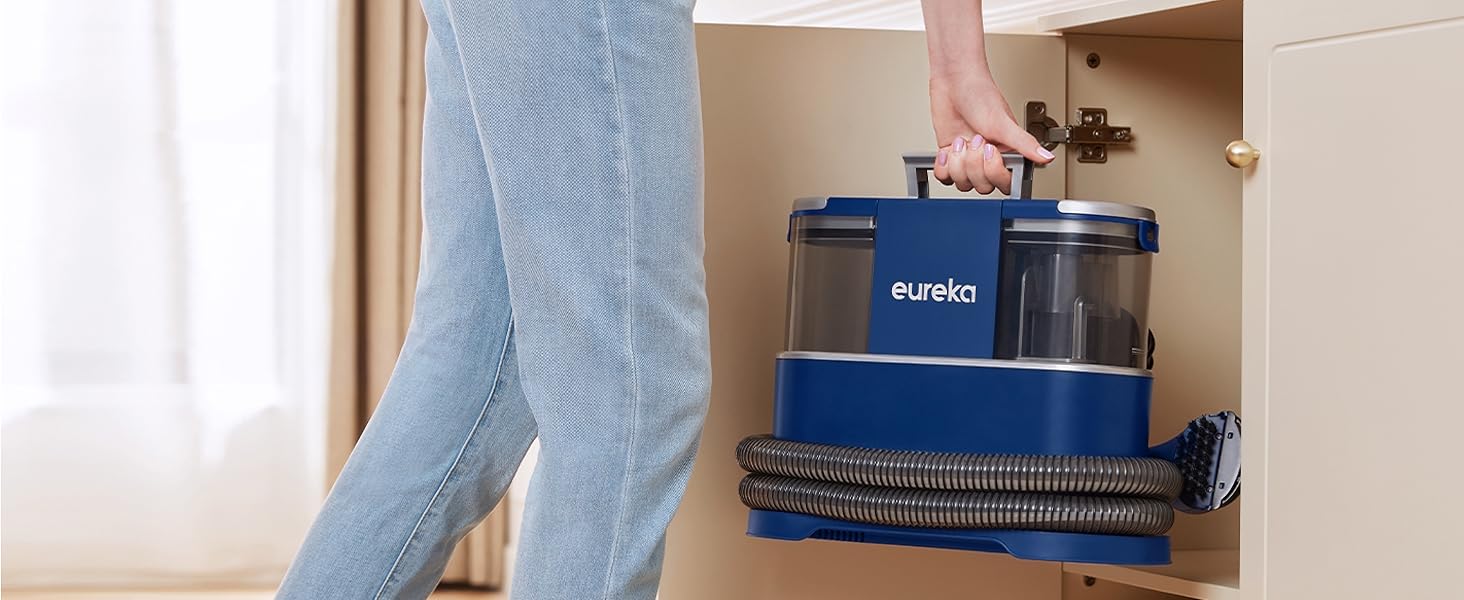 Пилосос-мийник Eureka NEY100: для килимів, диванів, оббивки та авто | Можливість миття та сушіння | 12500Pa, 1.5L бак, формула для чищення