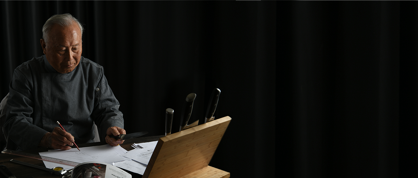 Набір кухонних ножів Katisun 16 шт. з підставкою, точилка, дощечка та ножиці. Японська сталь, чорний колір.