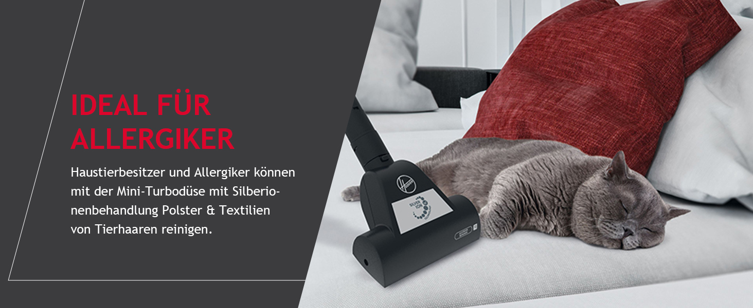 Пилголом Hoover HE520 з мішком 3,5 л, тихий (69 дBA), система автоматичного видалення мішка, фільтр EPA, насадка для тварин