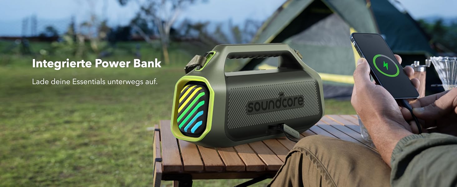 Soundcore Boom 2 Plus: портативна Bluetooth колонка для кемпінгу, 140W, IPX7, RGB, Power Bank, USB-C