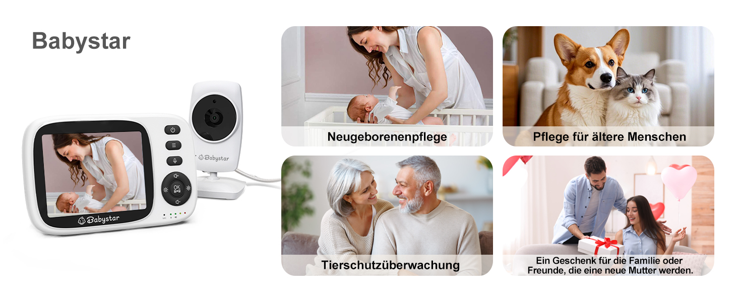 Відеоняня Babystar з камерою та екраном 3.2