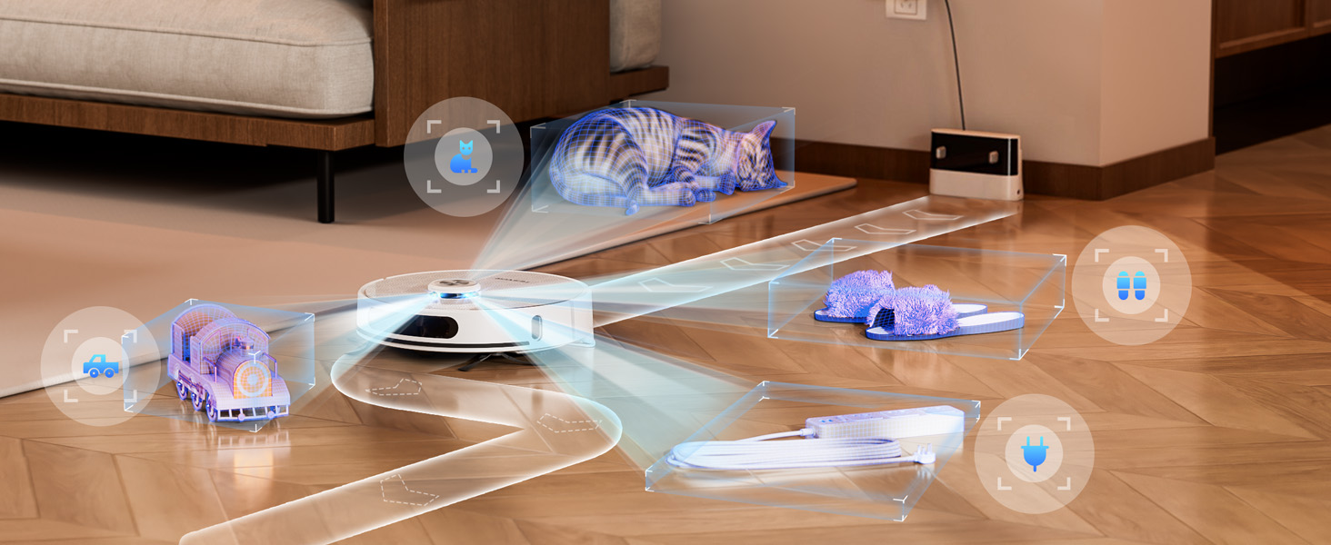 Робот-пилосос Tesvor S8 Pro з функцією миття - 8000Pa, LiDAR-навігація, 240 хв роботи, керування через додаток/Alexa, для тварин, килимів, твердих підлог