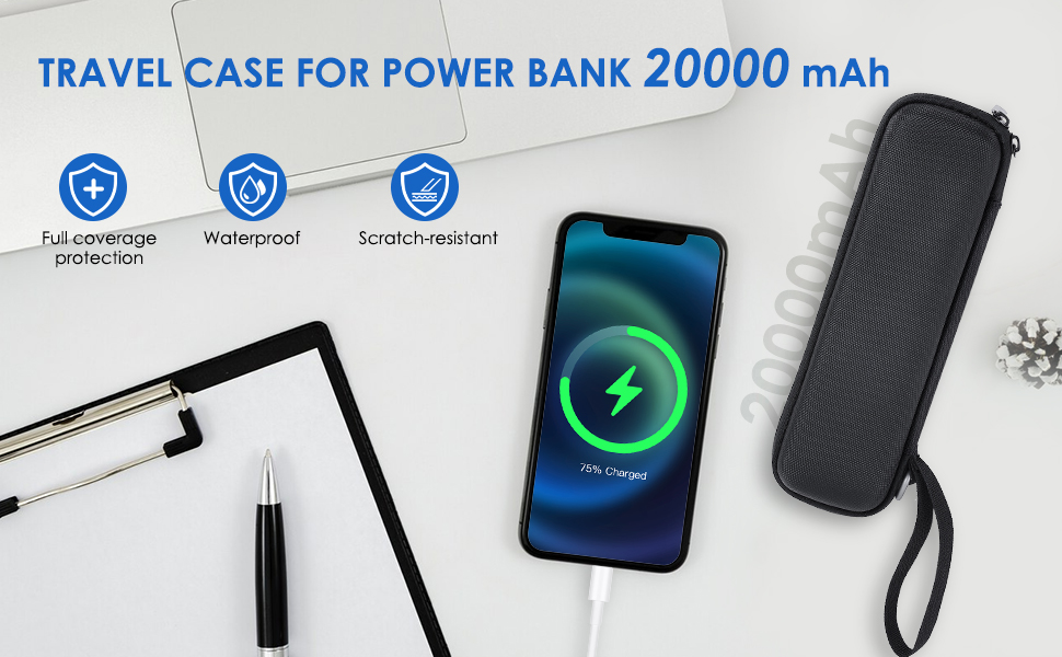 Чохол для перенесення для Anker Power Bank, сумісний з Anker Prime 20000mAh/60000mAh Power Bank