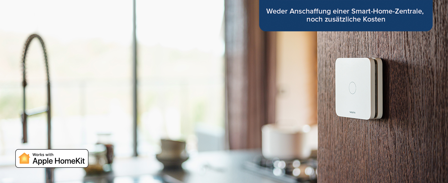 Виявник чадного газу Netatmo - бездротовий, з Wi-Fi, батарея на 10 років, 85 дБ, самотестування, не потребує Smart Home, сертифікація EN 50291 та NF