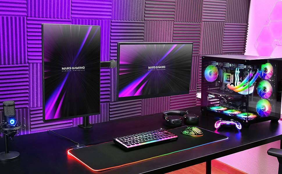 Кріплення для монітора Mars Gaming MARM1 білий, для моніторів до 32