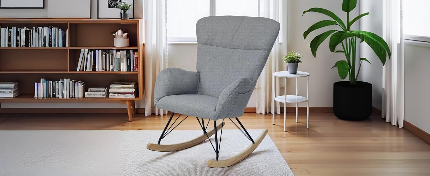 Шоукель-крісло Vielllliving для спальні, 150 кг, темно-сірий, Garu, 93.5x100x55 см