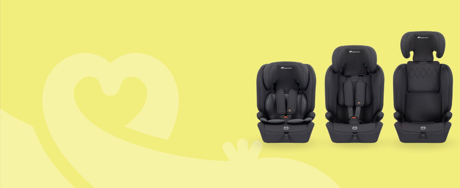 Автокрісло Bebeconfort Mitwachsender Kindersitz 9-36 кг, 15 міс. - 12 років, 76-150 см, збоку захист, 11 положень підголівника, інтегровані підлокітники, EverFix Plus i-Size (Чорний)