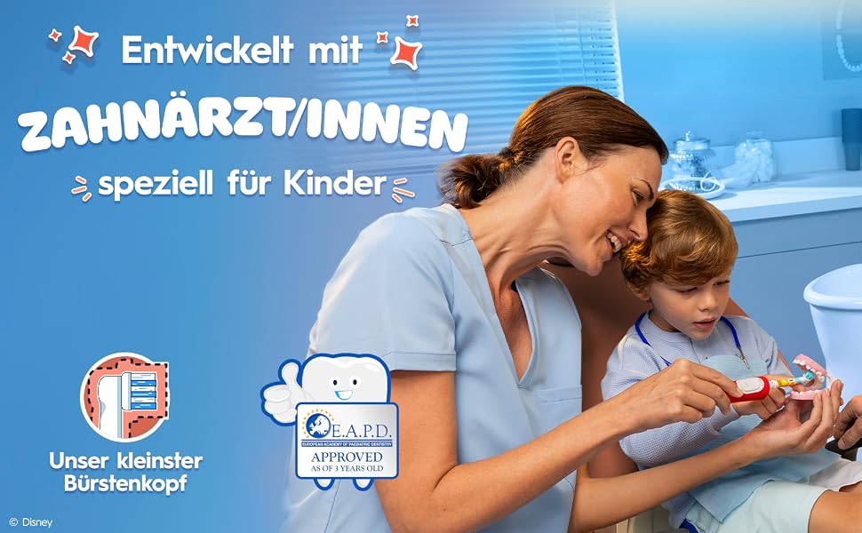 Дитяча електрична зубна щітка Oral-B Pro Kids 3+ Король Лев (Білий/Червоний), з 1 додатковою насадкою та білим футляром
