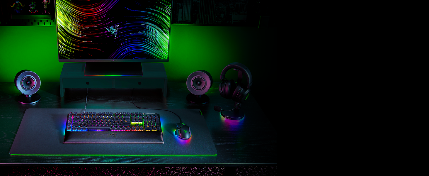 Механічна ігрова клавіатура Razer BlackWidow V4 Green Switch QWERTZ DE з RGB Chroma підсвічуванням та макро-клавішами