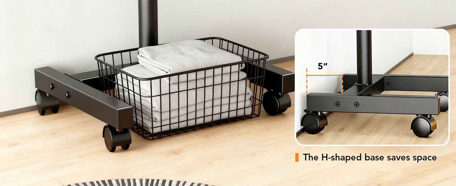 Підставка для телевізора Hemudu на колесах 23-60 дюймів, VESA 400x400, до 35 кг, регульована висота