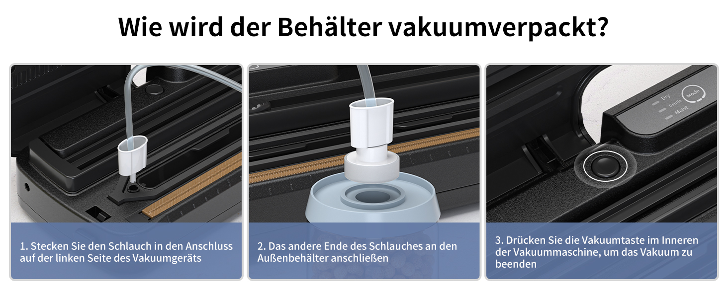 Вакууматор 5 в 1 для продуктів з вбудованим різаком та функцією Sous Vide, вакуумний пакувальник з набором пакетів та шлангом, чорний