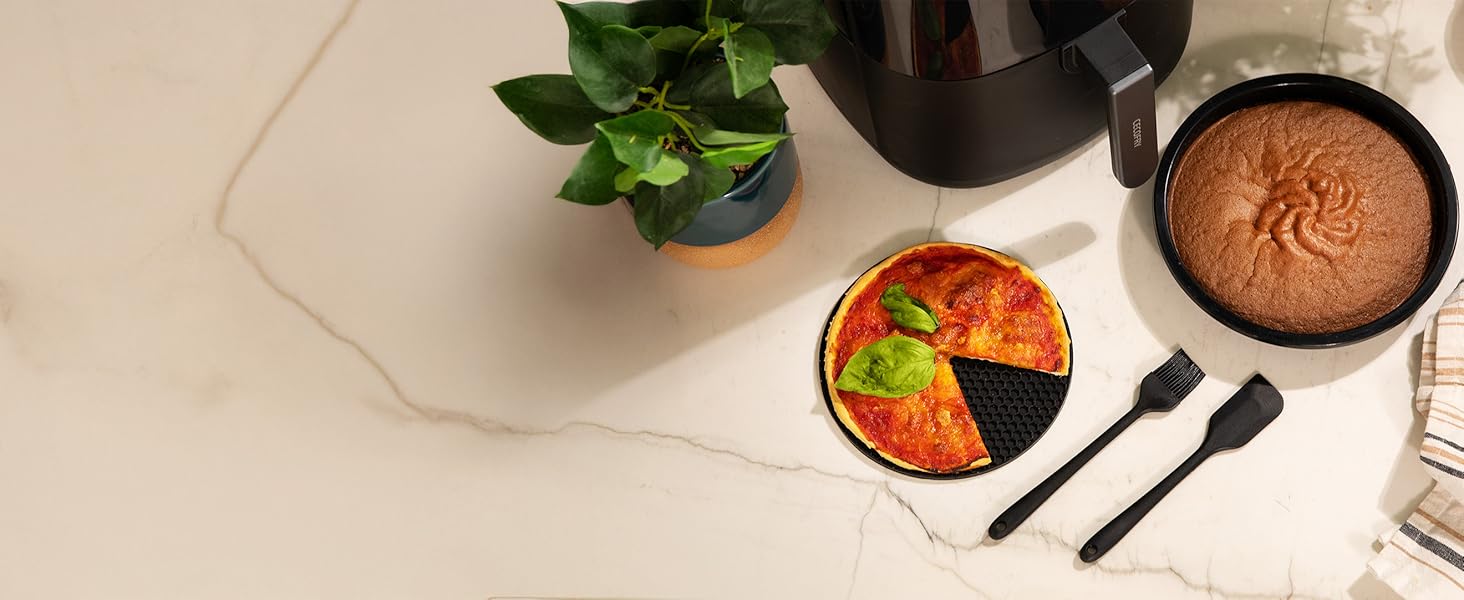Фритюрниця без олії Cecotec Cecofry Bombastik 6000 Full, 6 л, 1700 Вт, PerfectCook, 12 режимів, сенсорне управління, чорний | з аксесуарами