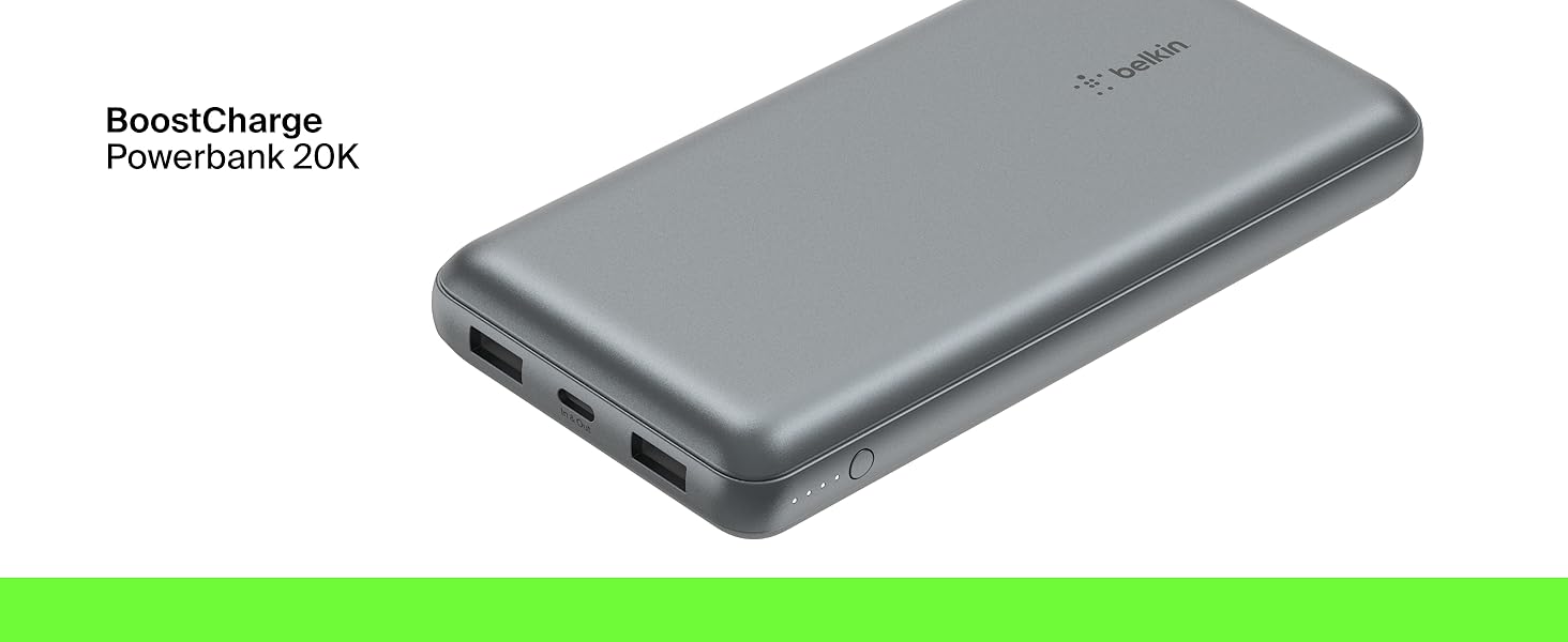 МАг, USB-C/USB-A, для iPhone, Galaxy, Pixel, iPad Space Grey, 20K Power Bank, 20 000