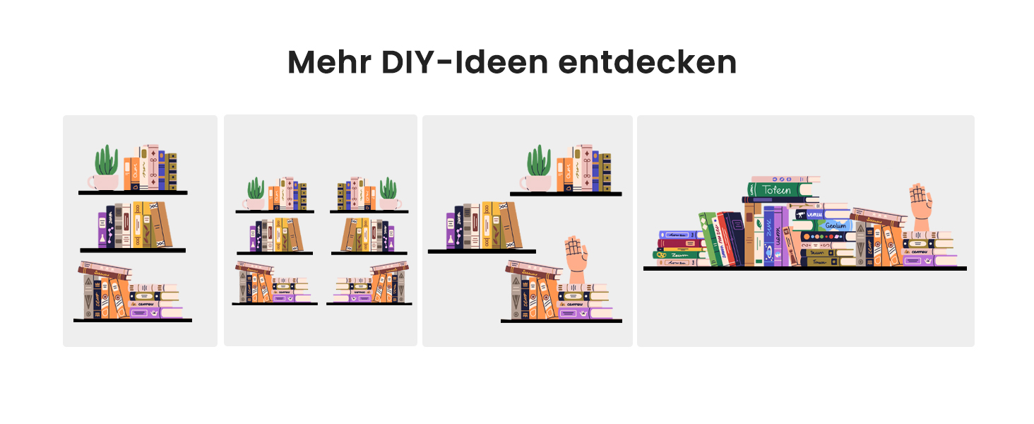 Полиця настінна Wandregal 40 см, набір 3 шт, біла плаваюча полиця, сучасний декор для спальні, кухні, офісу, вітальні (40x14x3 см)