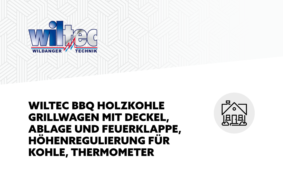 Гриль-возок на дровах BBQ з кришкою, полицею та регульованою дверцею для вугілля, термометром та регулюванням висоти