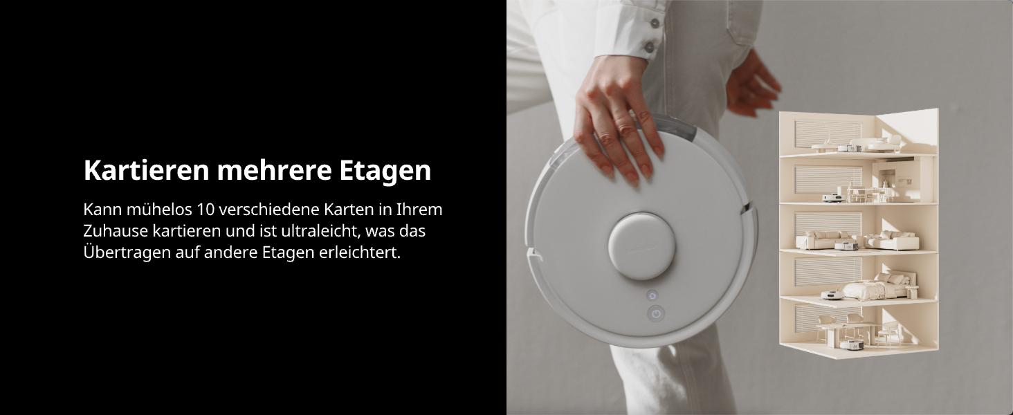 SwitchBot K10+ Pro Робот-пилосос з док-станцією для самостійного очищення, LiDAR-навігація, тиха робота 45dB, сумісний з Alexa