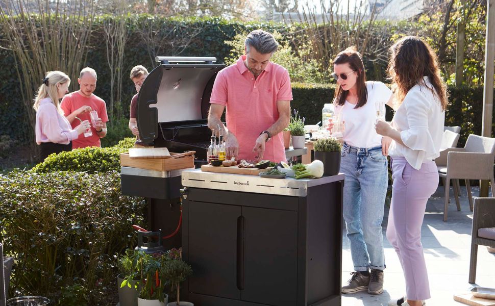 Барбекю-стіл Barbecook Premium Buddy з місцем для зберігання та вбудованим відкривачем для пляшок, для газового гриля, 84 x 46 x 90 см