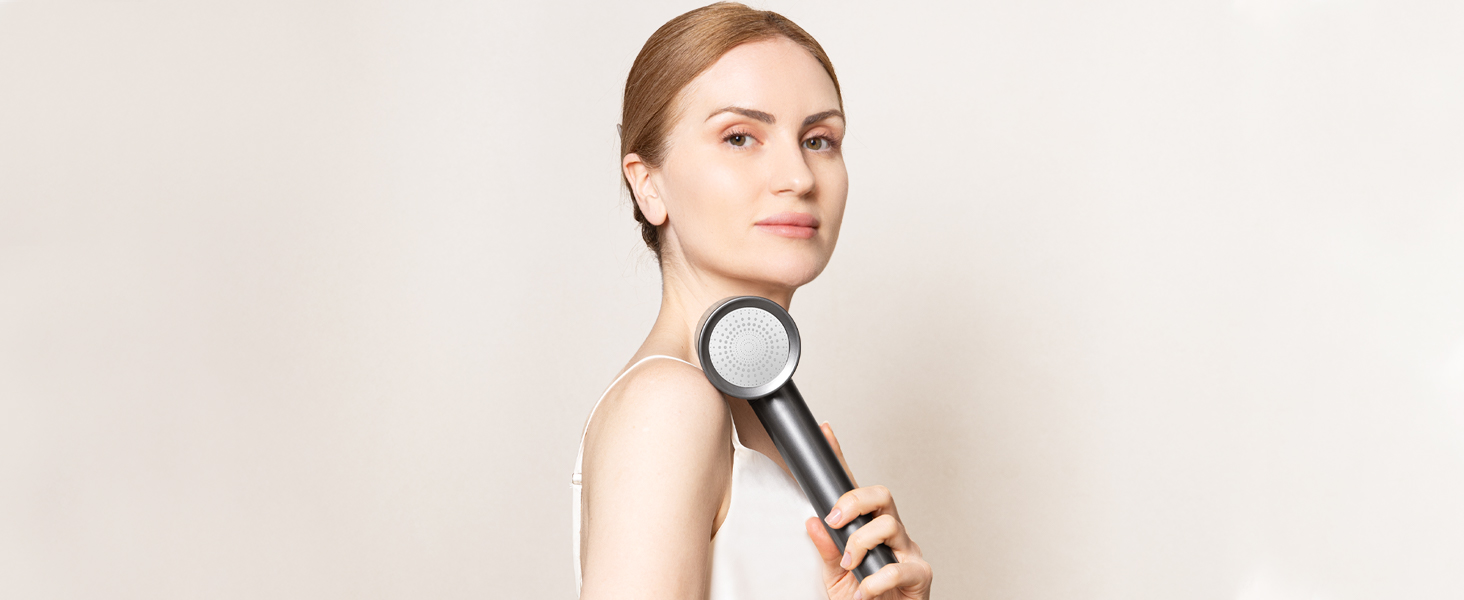 Фільтр для душу MEKO з високим тиском, ручна лійка з 15-шаровим фільтром, шланг 1,5 м, 3 режими, економія води, видаляє хлор, важку воду, важкі метали, темно-сірий